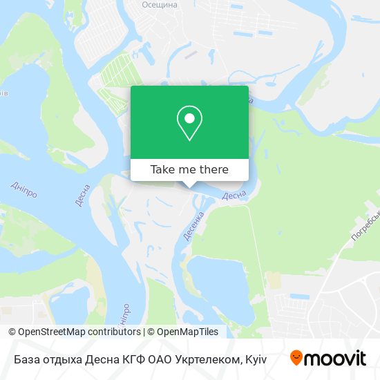 База отдыха Десна КГФ ОАО Укртелеком map