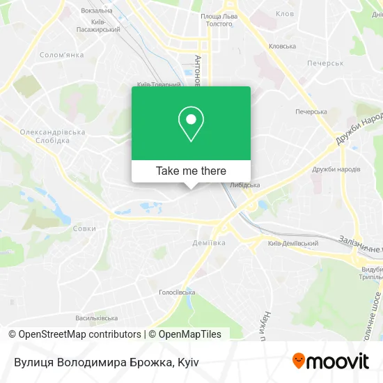 Карта Вулиця Володимира Брожка