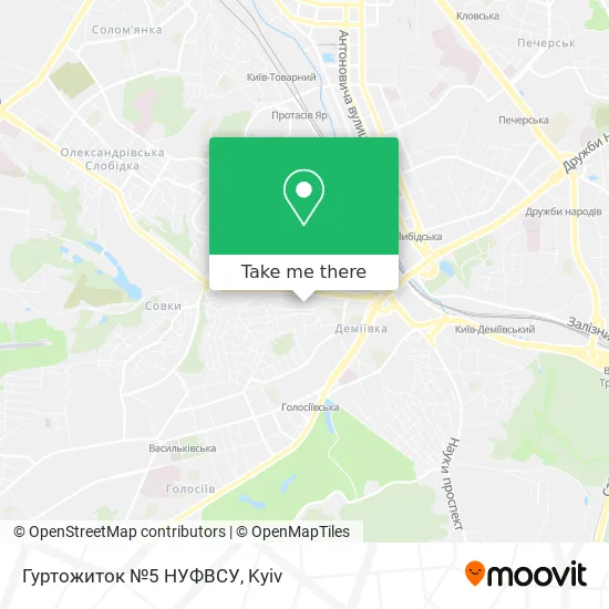 Гуртожиток №5 НУФВСУ map