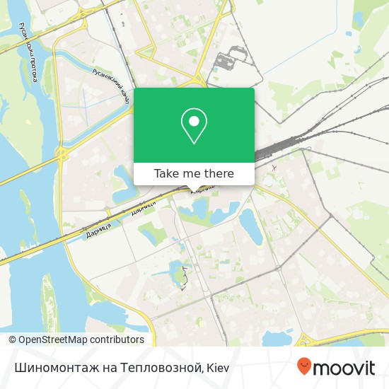 Шиномонтаж на Тепловозной map