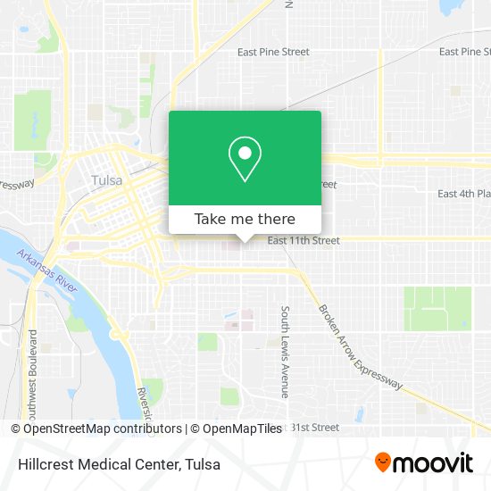 Mapa de Hillcrest Medical Center