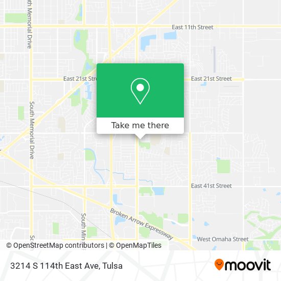 3214 S 114th East Ave map
