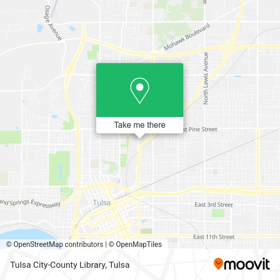Tulsa City-County Library map