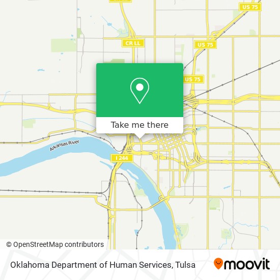 Oklahoma Department of Human Services map