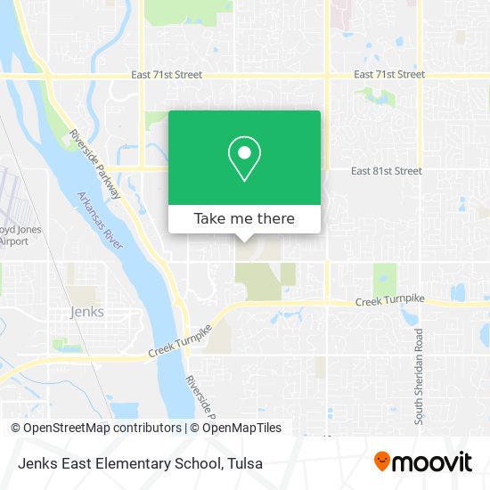 Jenks East Elementary School map