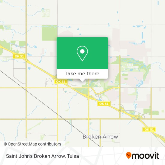 Mapa de Saint John's Broken Arrow