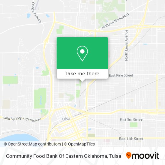 Mapa de Community Food Bank Of Eastern Oklahoma