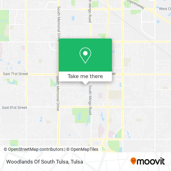Mapa de Woodlands Of South Tulsa