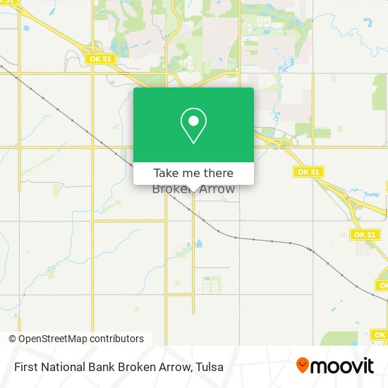 Mapa de First National Bank Broken Arrow