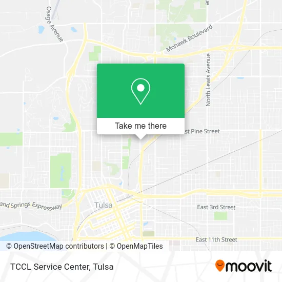 TCCL Service Center map