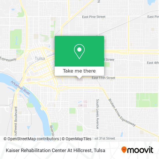 Kaiser Rehabilitation Center At Hillcrest map