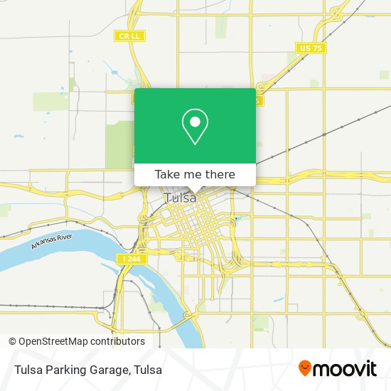 Tulsa Parking Garage map