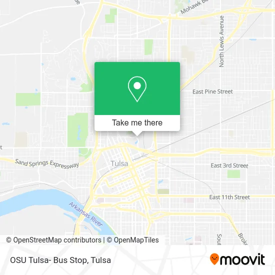 OSU Tulsa- Bus Stop map