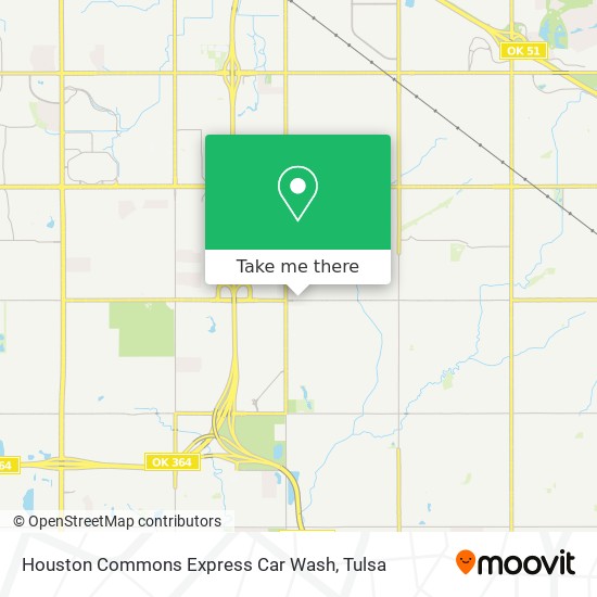 Houston Commons Express Car Wash map