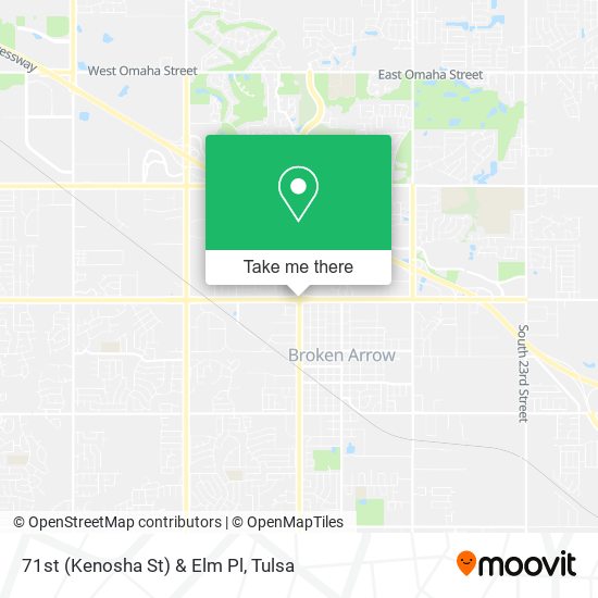 71st (Kenosha St) & Elm Pl map