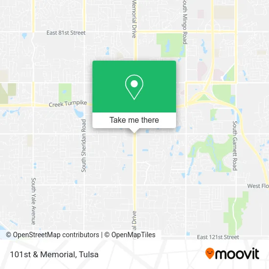 101st & Memorial map