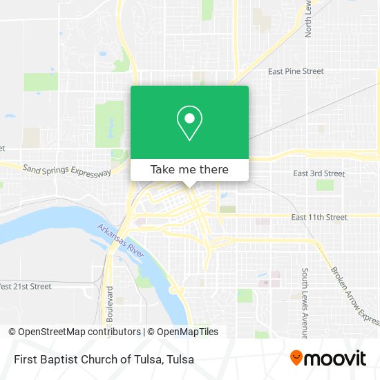 Mapa de First Baptist Church of Tulsa