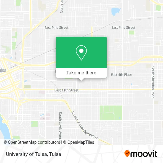 University of Tulsa map