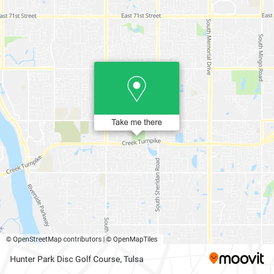 Hunter Park Disc Golf Course map