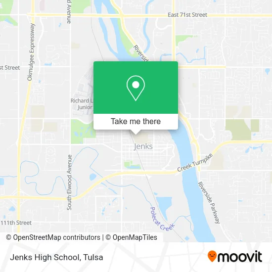 Jenks High School map
