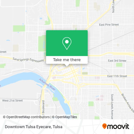 Downtown Tulsa Eyecare map