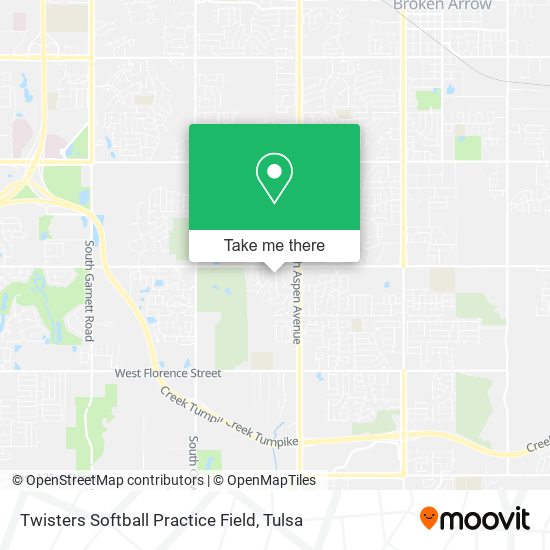 Twisters Softball Practice Field map