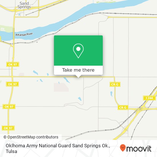 Oklhoma Army National Guard Sand Springs Ok. map