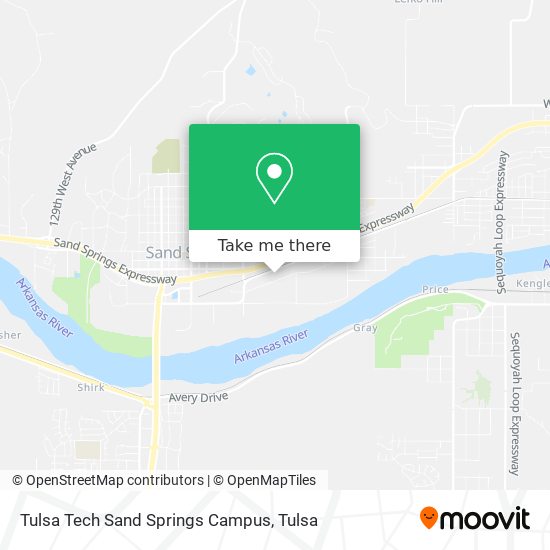 Tulsa Tech Sand Springs Campus map