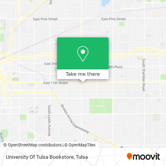 University Of Tulsa Bookstore map