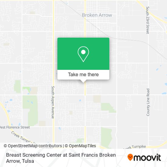 Breast Screening Center at Saint Francis Broken Arrow map