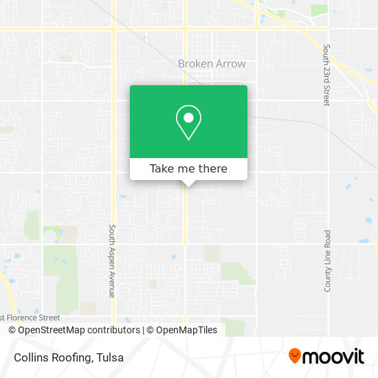 Collins Roofing map