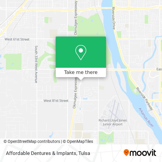 Affordable Dentures & Implants map