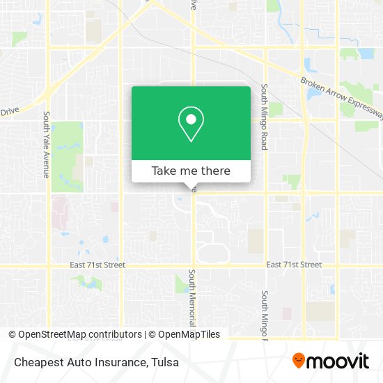 Cheapest Auto Insurance map