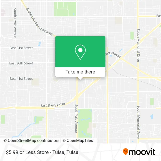 $5.99 or Less Store - Tulsa map