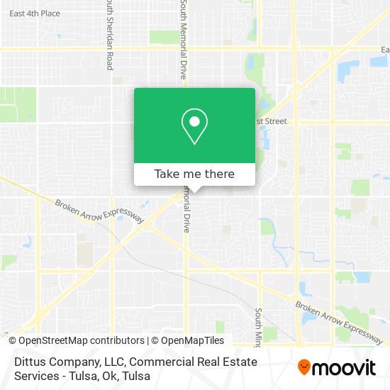 Mapa de Dittus Company, LLC, Commercial Real Estate Services - Tulsa, Ok