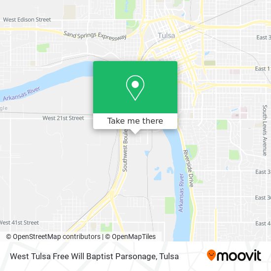West Tulsa Free Will Baptist Parsonage map