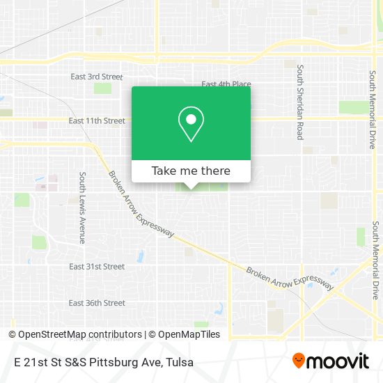 E 21st St S&S Pittsburg Ave map