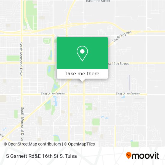 S Garnett Rd&E 16th St S map