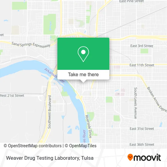 Weaver Drug Testing Laboratory map