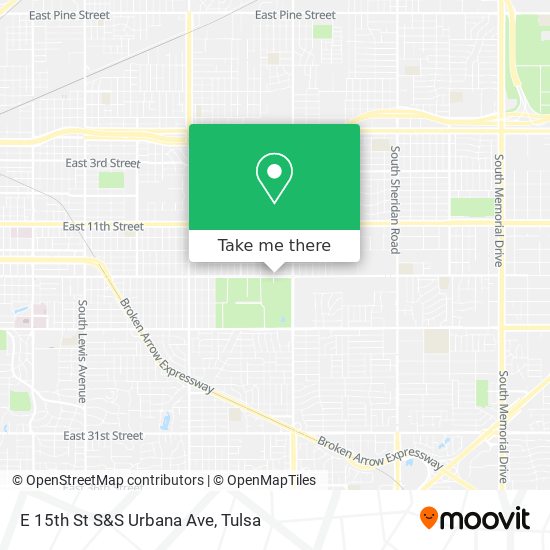 E 15th St S&S Urbana Ave map
