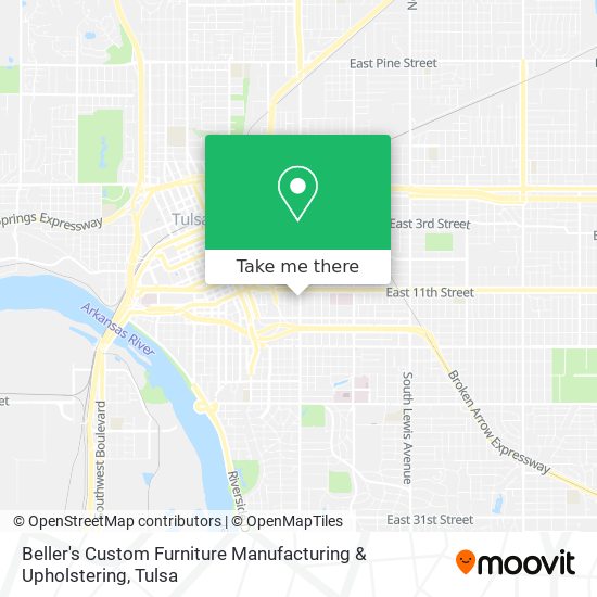 Beller's Custom Furniture Manufacturing & Upholstering map