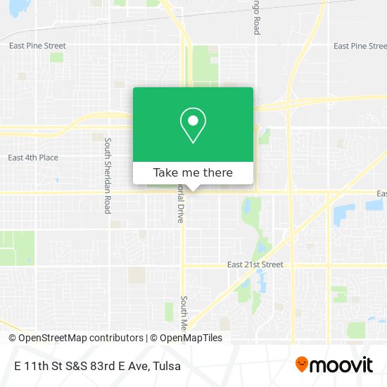 Mapa de E 11th St S&S 83rd E Ave