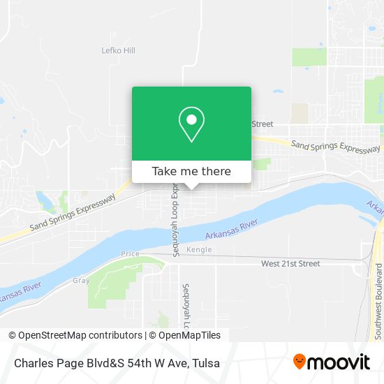 Charles Page Blvd&S 54th W Ave map