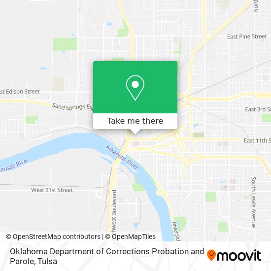 Oklahoma Department of Corrections Probation and Parole map