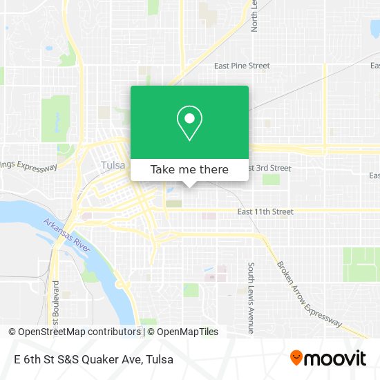 E 6th St S&S Quaker Ave map