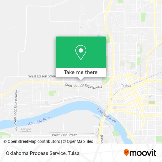 Mapa de Oklahoma Process Service