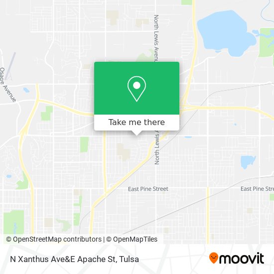 N Xanthus Ave&E Apache St map