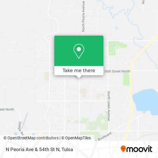 Mapa de N Peoria Ave & 54th St N