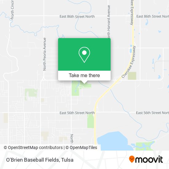 O'Brien Baseball Fields map