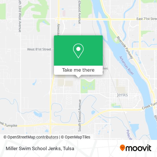 Miller Swim School Jenks map